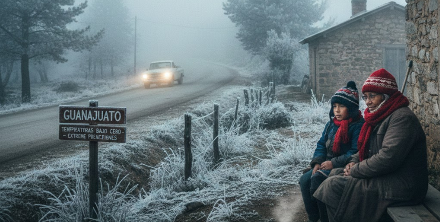 Masa de aire polar provoca temperaturas bajo cero