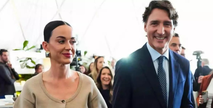  KATY PERRY CAMINA AL LADO DE JUSTIN TRUDEAU EN FORO ECONÓMICO