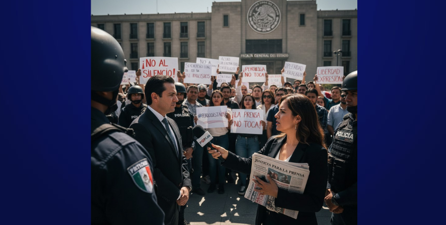 PERIODISTAS DESAFÍAN AL PODER EN FISCALÍA