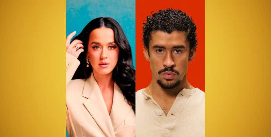 Katy Perry a Bad Bunny antes del Super Bowl