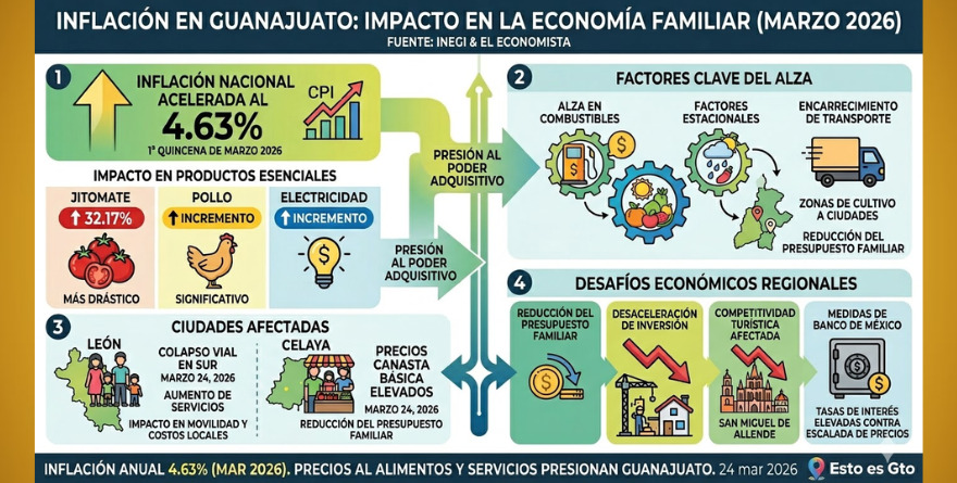 INFLACIÓN PRESIONA ECONOMÍA FAMILIAR EN EL BAJÍO