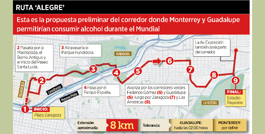 PERMITIRÁN TOMAR ALCOHOL EN CORREDOR FIFA