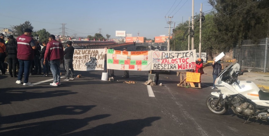 DESQUICIAN MANIFESTANTES LA MÉXICO-PACHUCA