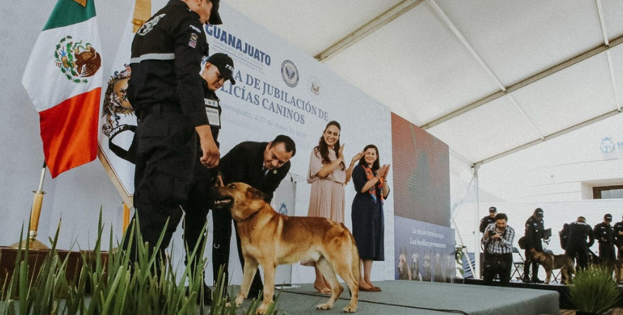 JUBILAN POR PRIMERA VEZ A DIEZ CANINOS EN GTO