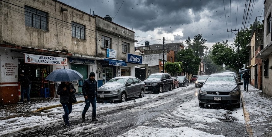 AZOTAN A CUAJIMALPA LLUVIAS Y GRANIZADAS