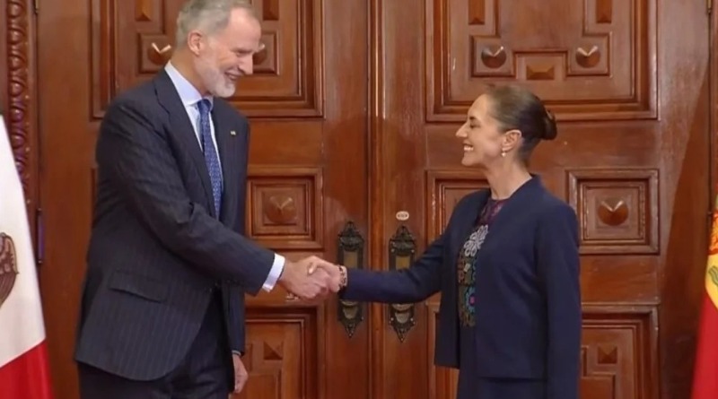 RECIBE SHEINBAUM A REY DE ESPAÑA