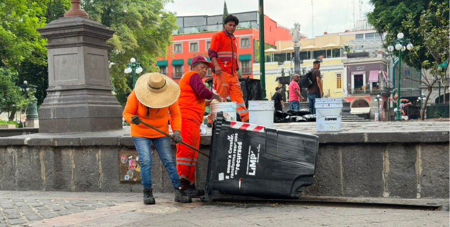 REFUERZA GOBIERNO DE PEPE CHEDRAUI LABORES DE LIMPIEZA EN LA CAPITAL POBLANA