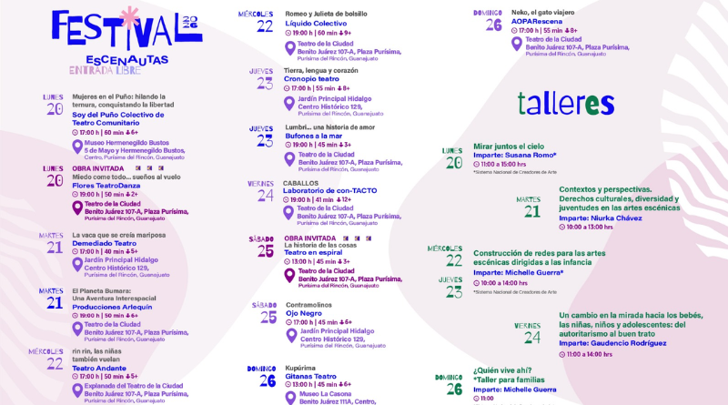 TALENTO LOCAL PROTAGONIZA EL FESTIVAL ESCENAUTAS 2026