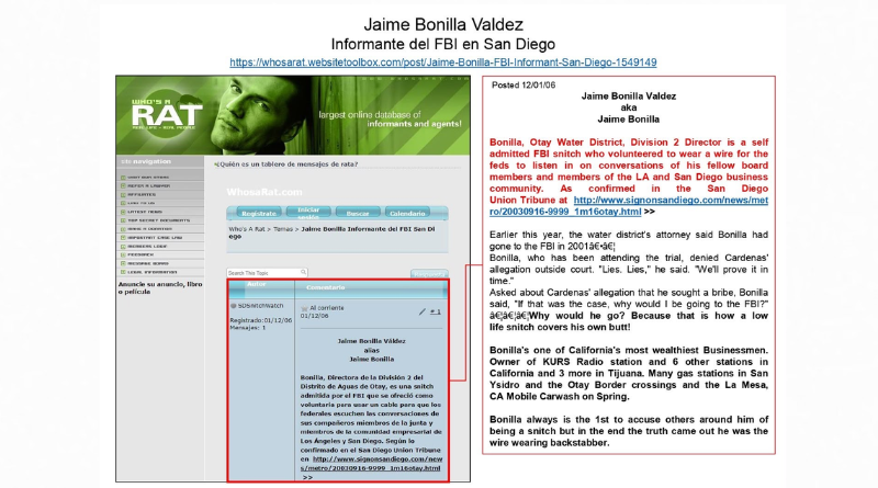 BONILLA: DOCTOR HONORIS CAUSA EN GRABACIONES ENCUBIERTAS