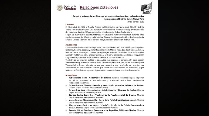 CORRECCIÓN A MEDIAS POR PARTE DE LA SRE