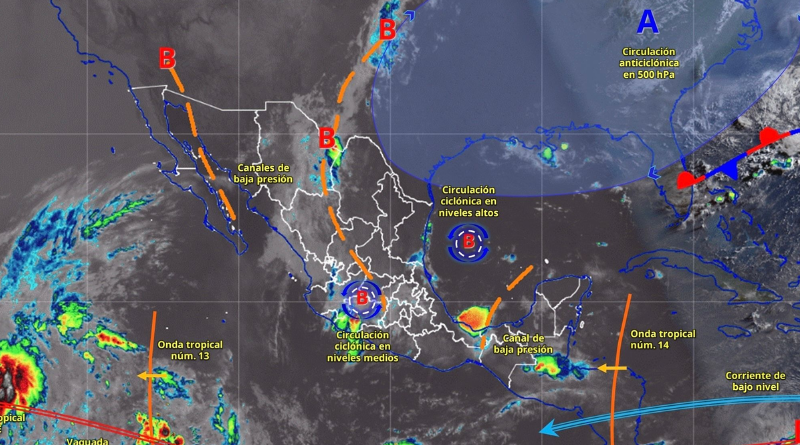 PREVÉN LLUVIAS INTENSAS E IMPORTANTE MAR DE FONDO
