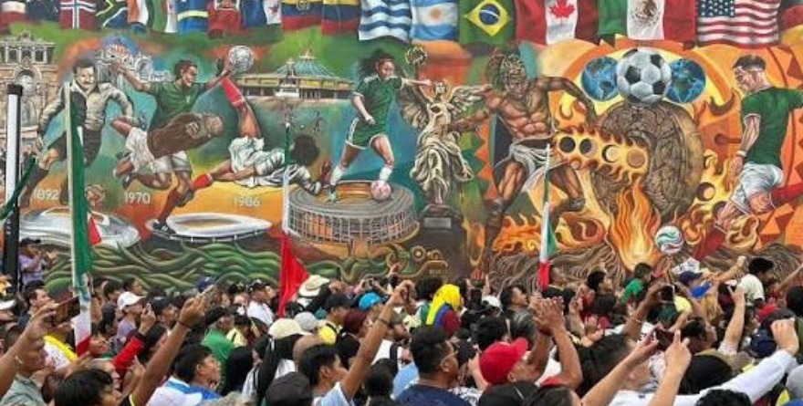 RETRATAN A TRAVÉS DE LA PINTURA LA PASIÓN MUNDIALISTA