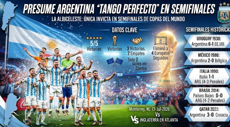 SEMIFINALES: ARGENTINA PRESUME SU ‘TANGO PERFECTO’