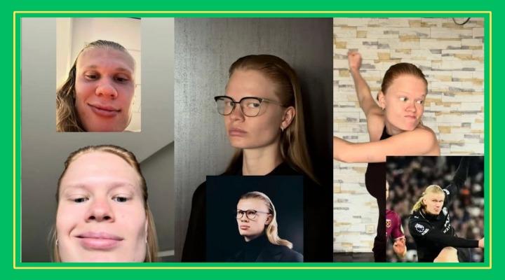 VIRAL: MODELO RUSA IMPACTA REDES POR SER IDÉNTICA AL FUTBOLISTA ERLING HAALAND
