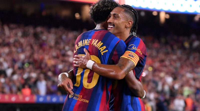 CONTUNDENTE TRIUNFO DEL BARCELONA 5-2 ANTE RAYO CON BRILLANTEZ DE YAMAL Y RAPHINHA