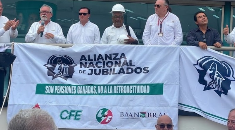 CRISIS DE PENSIONES: PROTESTAN JUBILADOS DE CFE, PEMEX Y AYD