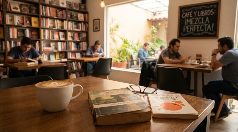 MEZCLA PERFECTA: CAFECITO Y LIBROS JUNTOS