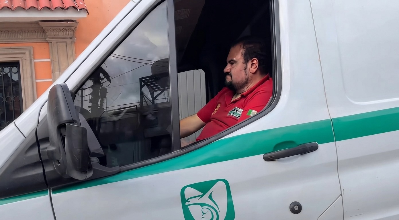 ARRESTAN A CHOFER BORRACHO DE AMBULANCIA IMSS
