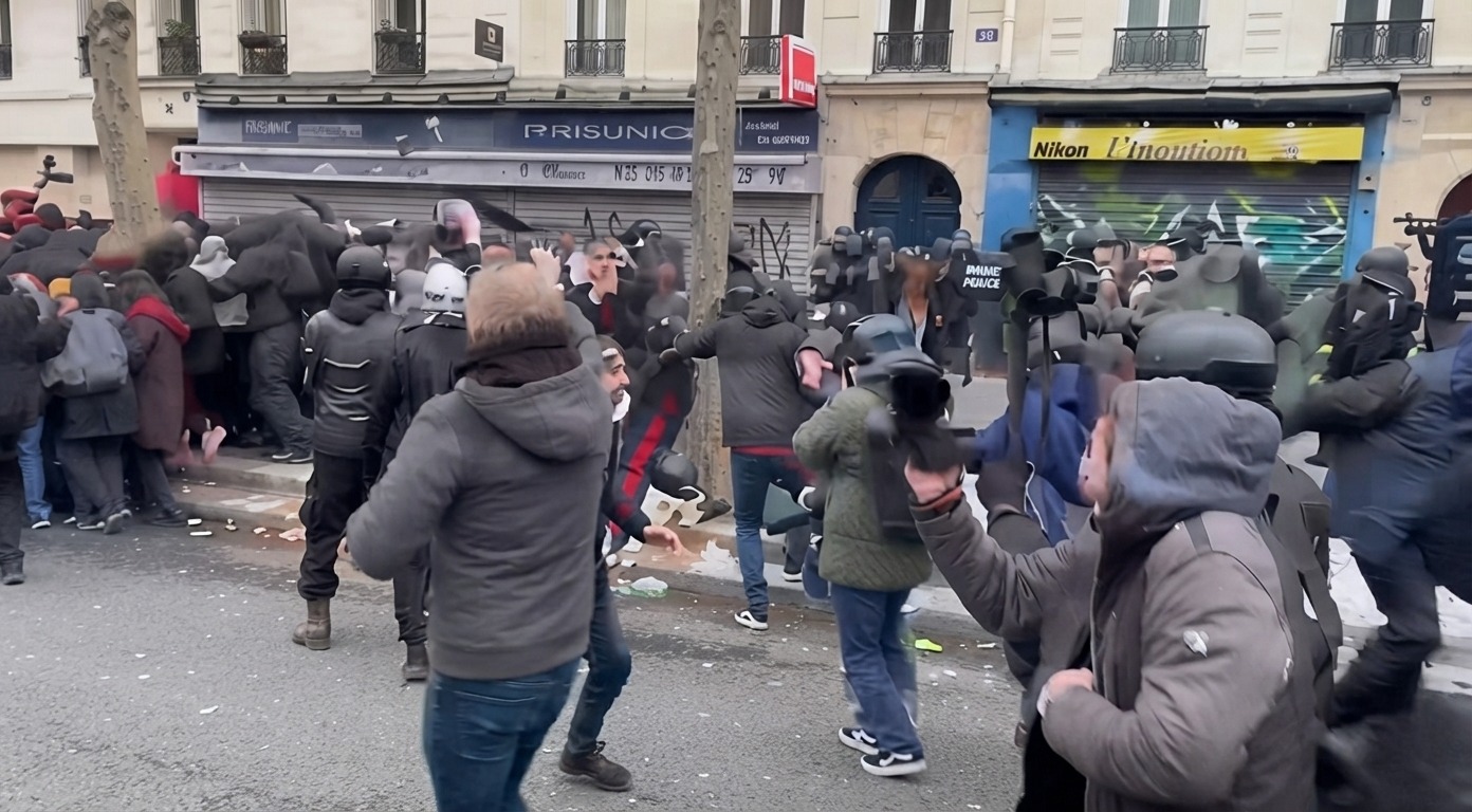 DEJAN 440 ARRESTOS PROTESTAS EN FRANCIA