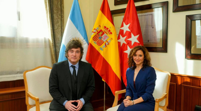 AYUSO RECIBE A MILEI EN MADRID