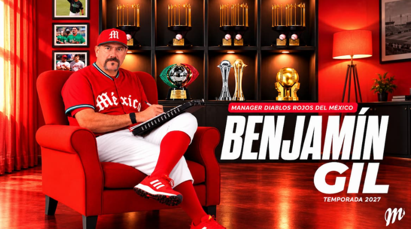 DIABLOS ROJOS ANUNCIAN A BENJAMÍN GIL COMO NUEVO MANAGER